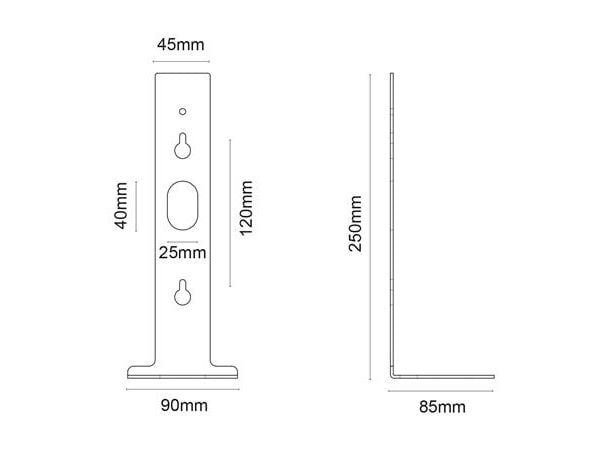 SG ARMATUREN Tube vägghylla svart aluminium