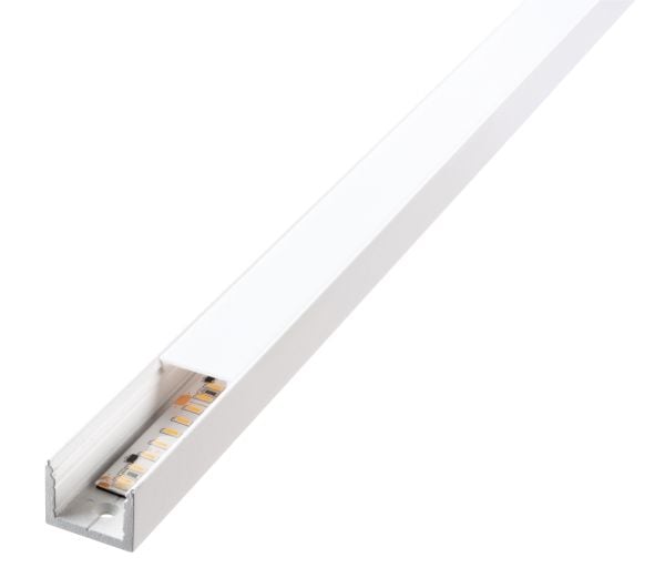 SG ARMATUREN StripLine 1,8 m vit profil med tillbyggnad - utan LED-strip och drivdon