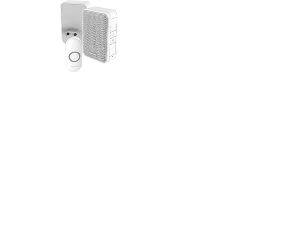 Trådlös dörrklocka 150 m, 4 toner, 80 dB, vit Plug-In DC311NP2
