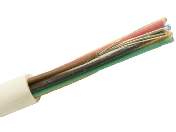 NEXANS larmkabel, halogenfri 1x8x0,22mm2 FQQXB vit ring, kabel Ø4,8 mm (100 meter)
