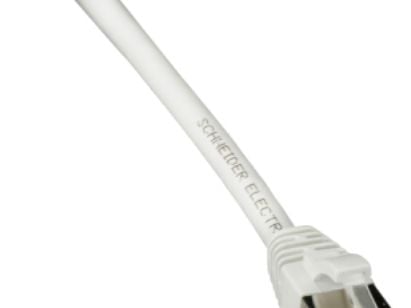 Schneider Actassi - Patch-kabel - RJ-45 (hane) till RJ-45 (hane) - 1 m - 5.5 mm - S/FTP - CAT 6a - halogenfri - vit