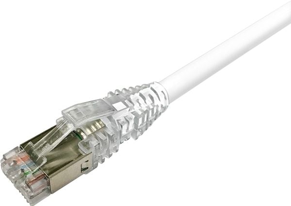 NETCONNECT Patch-kaapeli cat 6A S/FTP PiMF, pituus: 20,0 m väri: valkoinen LSZH-vaipalla