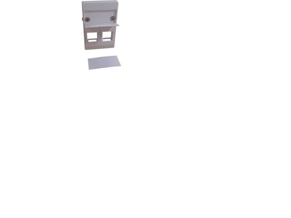 Datapistorasia, suora - 1½ moduulin tyyppi F, 2 Csslr plus keystone-liittimelle, väri: valkoinen