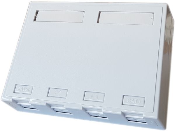 Datapistorasia toimistorasia 4 porttia, Csslr Plus keystone-liittimelle, väri: valkoinen