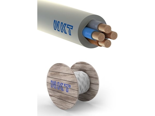 NKT NOIKLX 90 4x10 installationskabel ljusgrå, Tr 250 (250 meter)