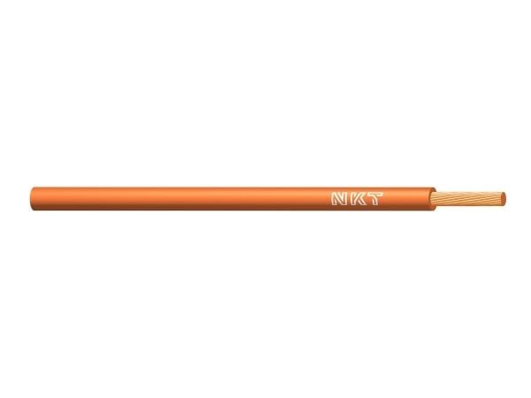NKT Monteringsledning, PVC1x1,5 mm² H07V-K orange 450/750Vspole, kabeldiameter 3,4 mm - (100 meter)