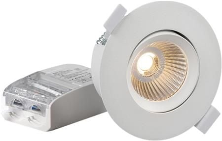 Optic G2 L Quick ISO White 3000 K, 640 lm, Ra>98, 3 SDCM, 7,5 W, IP44. Sis. himmennettävän vaiheohjaimen.
