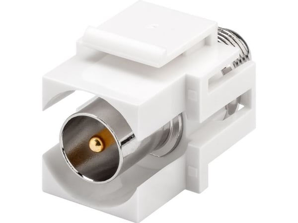 DKT IEC-uros F-liitin naaras, keystone-sovitin, valkoinen