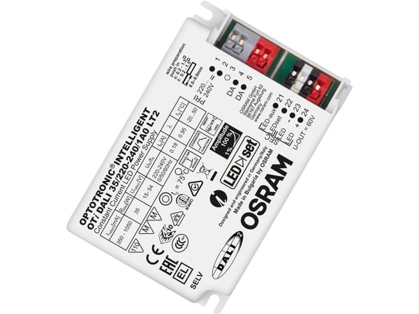 Osram OTi DALI 35/220...240/1A0 LT2, 5.7 W, 100000 t, -20 - 50 °C, 198 - 264 V, 50/60 Hz, 20 A