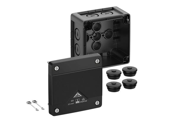 Spelsberg Abox Pro 025-L/sw Liitäntärasia (L x S x K) 92 x 92 x 60 mm Musta IP66, IP67, IP69 1 kpl 1 kpl