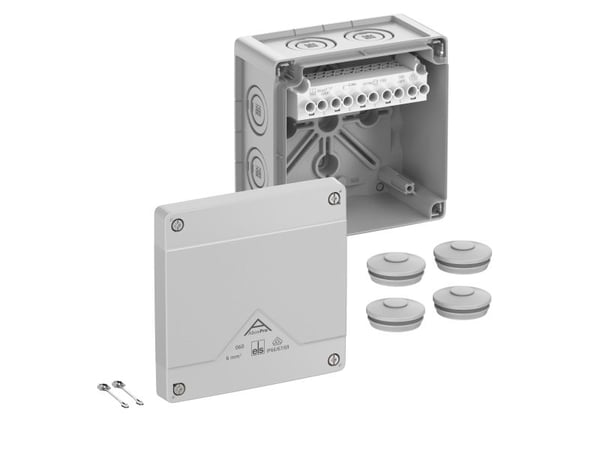 Spelsberg Abox Pro 060-6² Jakorasia (P x L x K) 125 x 125 x 75 mm Harmaa IP66, IP67, IP69 1 kpl