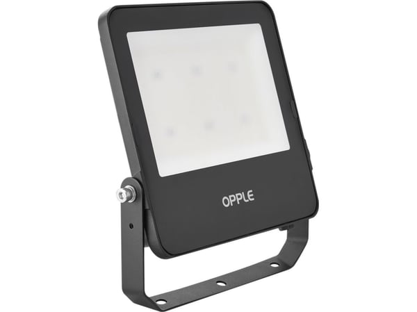 OPPLE Lighting LEDFlood-E3 Re246-70W-830-BL, Sort, IP66, Aluminium, Polykarbonat (PC), Herdet glass, I, IK07, 1 m