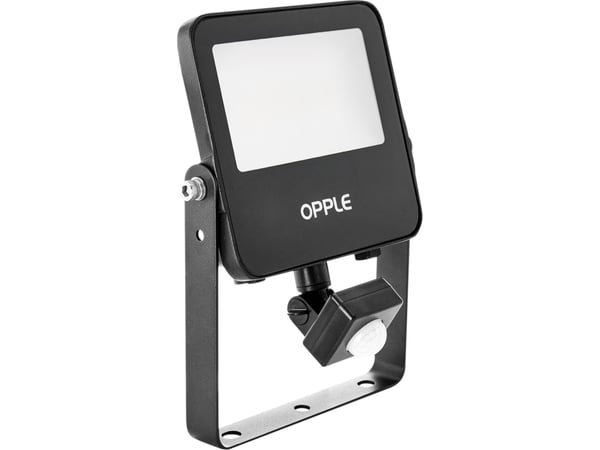 OPPLE Lighting Re144-10W-840-BL-MD, Musta, IP65, Alumiini, Polykarbonaatti (PC), Karkaistu lasi, I, IK07, 1 m