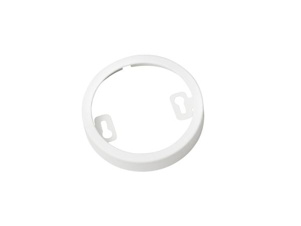Påbygningsring med lav indbygningshøjde til Thin G2 Hvid, til påbygningsmontering. Højde 13 mm, Ø70 mm.