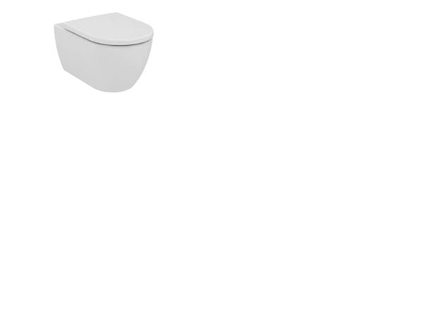 IDEAL STANDARD ELLISSE väggmonterad toalett Sampak 365x545x390 mm vit, horisontellt utlopp | Rimless, Soft close-sits