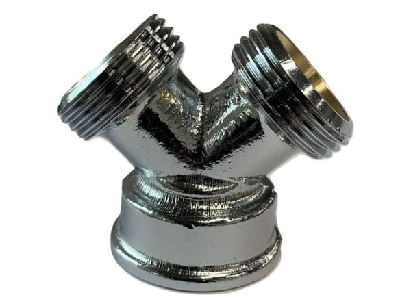 Neerskov förkromad mässing Y-stycke 3/4" muff/nippel/nippel