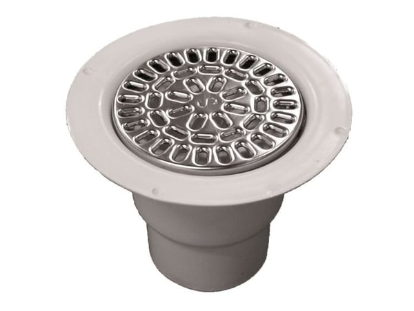 Purus BRAGE 110 mm afløbsskål t/vinyl, u/studs, lodret, rustfri