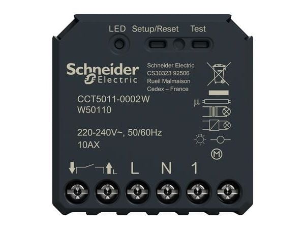 Schneider Electric Wiser-kytkimen toimilaite, 1-jakkinen uppoasennus CCT5011-0002W (CCT5011-0002W)