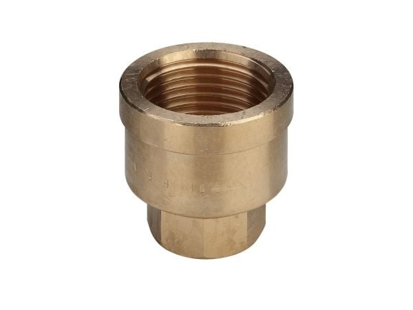 VIEGA formmuffe 2" x 1 1/2" gängkoppling i rödgods, max drifttryck 10 bar (1MPa)