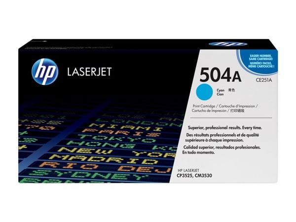 HP 504A, alkuperäinen syaani LaserJet-värikasetti, 7000 sivua, Syaani, 1 kpl