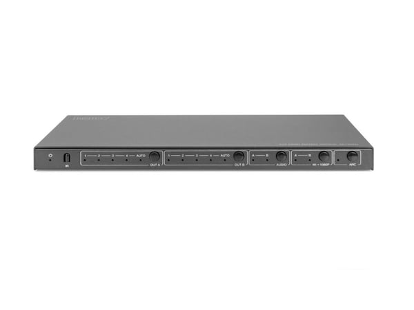 Digitus DS-55509, 3840 x 2160 pikseliä, 18 Gbit/s, 3840 x 2160 pikseliä, 1.4/2.2, Musta, Metalli