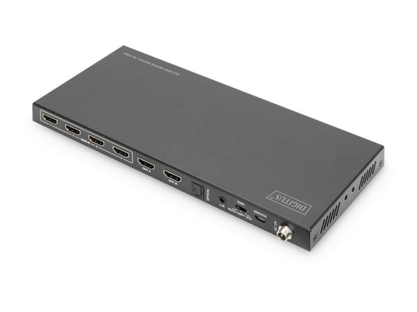 Digitus DS-55509, 3840 x 2160 pikseliä, 18 Gbit/s, 3840 x 2160 pikseliä, 1.4/2.2, Musta, Metalli