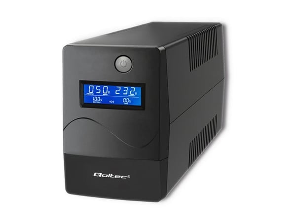 Qoltec Monolith - UPS - AC 140-300 V - 360 Watt - 650 VA - 7 At - USB - utgangskontakter: 2 - svart