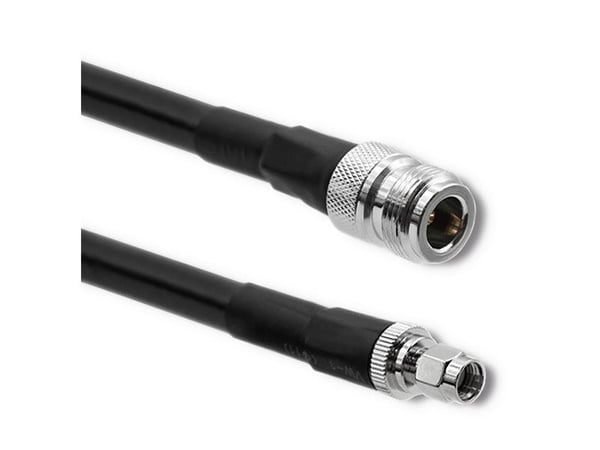 Qoltec 57027, 3 m, LMR400, N-tyyppi, RP-SMA, Musta