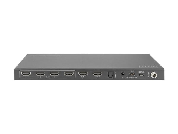 Digitus DS-55509, 3840 x 2160 pikseliä, 18 Gbit/s, 3840 x 2160 pikseliä, 1.4/2.2, Musta, Metalli