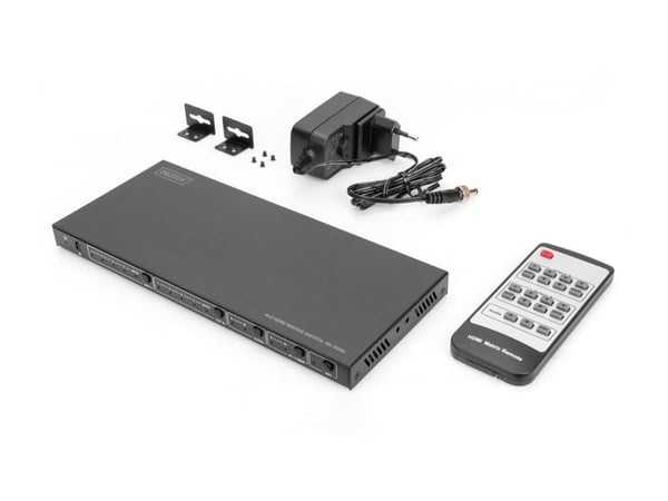 Digitus DS-55509, 3840 x 2160 pikseliä, 18 Gbit/s, 3840 x 2160 pikseliä, 1.4/2.2, Musta, Metalli