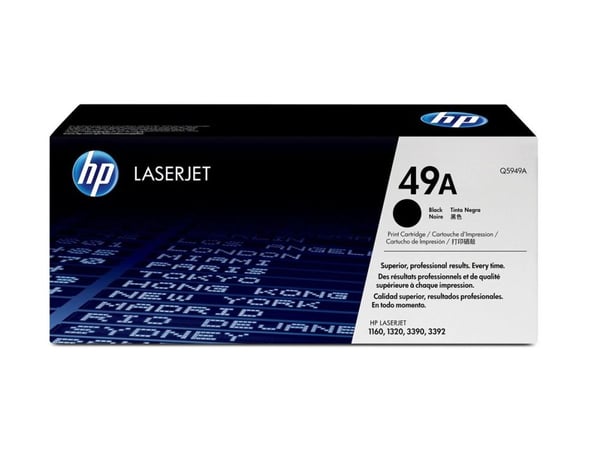 HP 49A - Svart - original - LaserJet - tonerpatron (Q5949A) - for LaserJet 1320, 1320n, 1320nw, 1320t, 1320tn, 3390, 3392