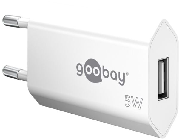 goobay - Strømadapter - 5 watt - 1 A (USB) - hvit