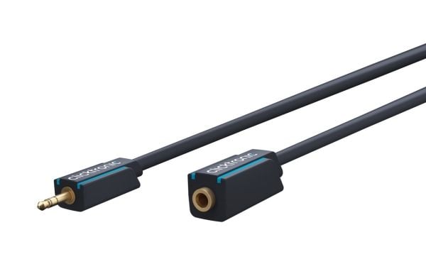 ClickTronic 70489, 3.5mm, Hanstik, 3.5mm, Hunstik, 5 m, Blå
