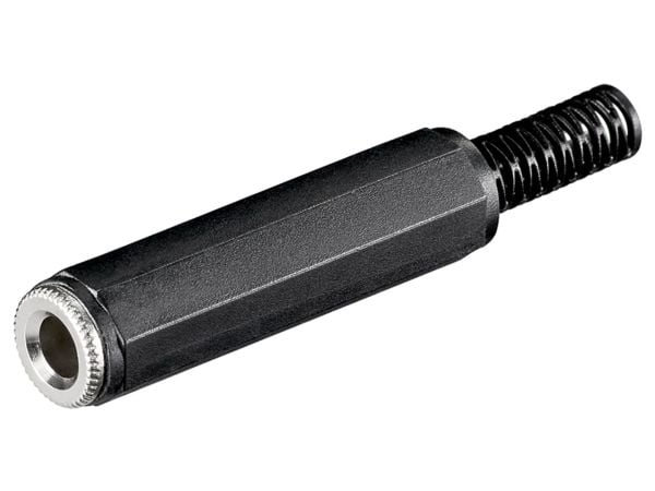 Goobay 11070, 6.35 mm, Sort, Hunkjønn, Rett, Plast, CE, RoHS