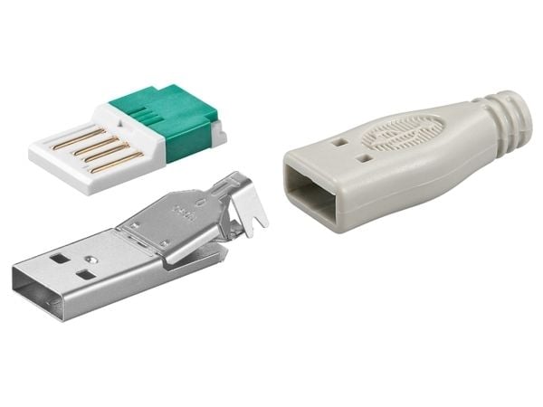 Goobay 12035, USB Type-A, Harmaa, Uros, Suora, RoHS, 15,1 mm