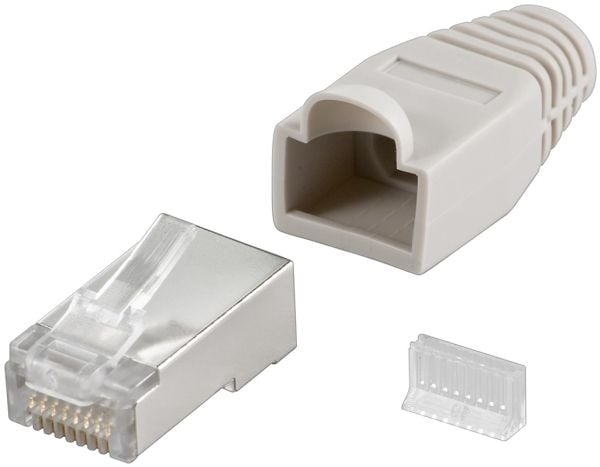 Goobay 68746, RJ-45, Grå, Hankjønn, Rett, Cat5e, S/UTP (STP)