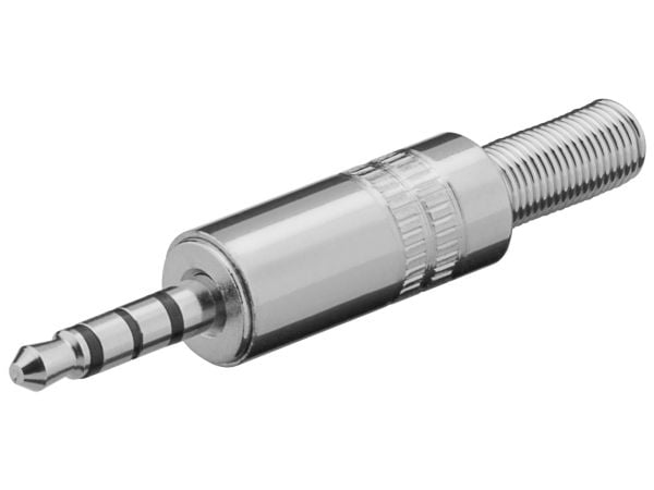 Goobay 27693, 3.5 mm, Sølv, Hankjønn, Rett, Metall, RoHS
