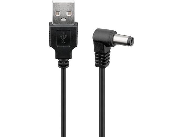Goobay USB-A - DC 5,5 x 2,1 mm 0,5 m USB-kaapeli Musta (RB55154)