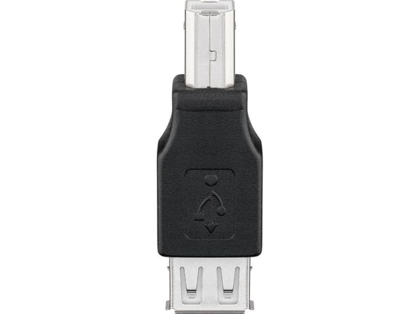 Goobay 50291, USB B, USB A, Svart