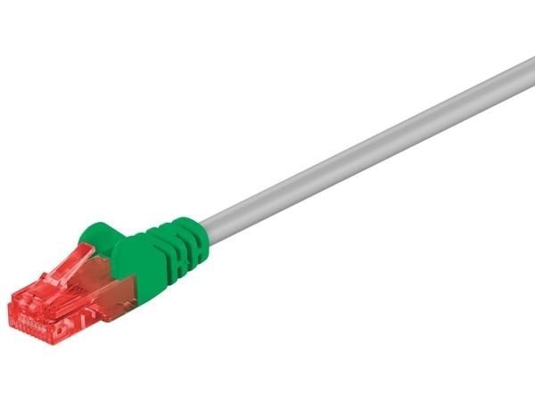 Goobay 68471, 1 m, Cat6, U/UTP (UTP), RJ-45, RJ-45, Grønn, Grå