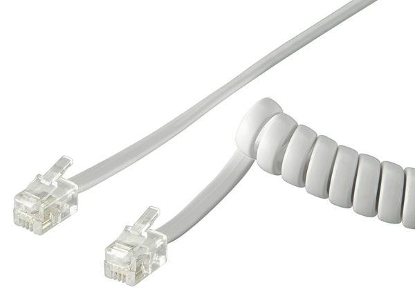 Goobay 50246, 2 m, RJ10, RJ10, Vit, Hanstik