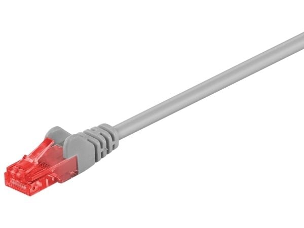 Goobay CAT 6 patchkabel, U/UTP, Grå - Kabellängd 1 m