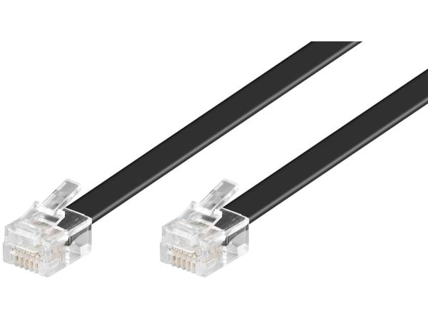 Goobay 3m RJ-12 kabel, 3 m, RJ-12, RJ-12, RJ-12, Sort, Hanstik, Hanstik