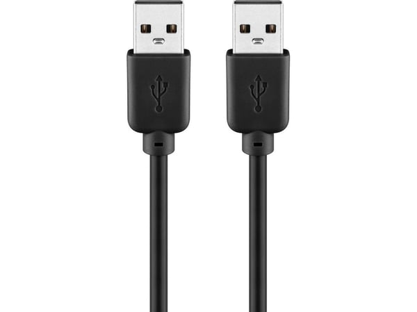 Goobay 93593, 1,8 m, USB A, USB A, USB 2.0, 0,48 Gbit/sek., Sort