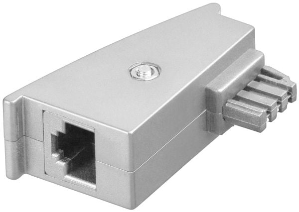Goobay 45736, TAE, RJ-45, Grå