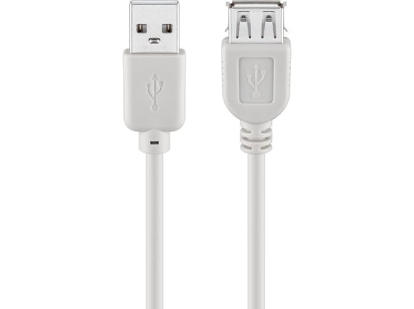 Goobay 50960, 1,8 m, USB A, USB A, USB 2.0, 0,48 Gbit/sek, Grå
