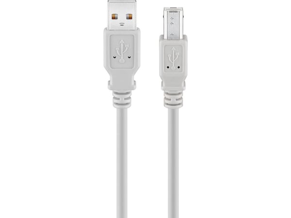 Goobay 50953, 1,8 m, USB A, USB B, USB 2.0, 0,48 Gbit/sek, grå