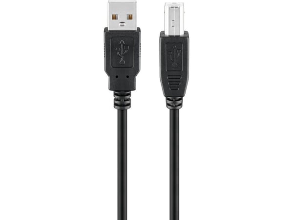 Goobay 93597, 3 m, USB A, USB B, USB 2.0, 0,48 Gbit/sek., svart