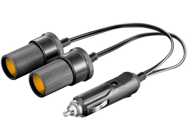 Goobay 11766, Cigarette lighter, 2x Cigarette lighter, 0,2 m, Svart