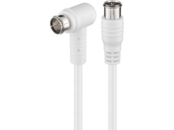 Goobay 67349, 3,5 m, F plug, F plug, Hvit
